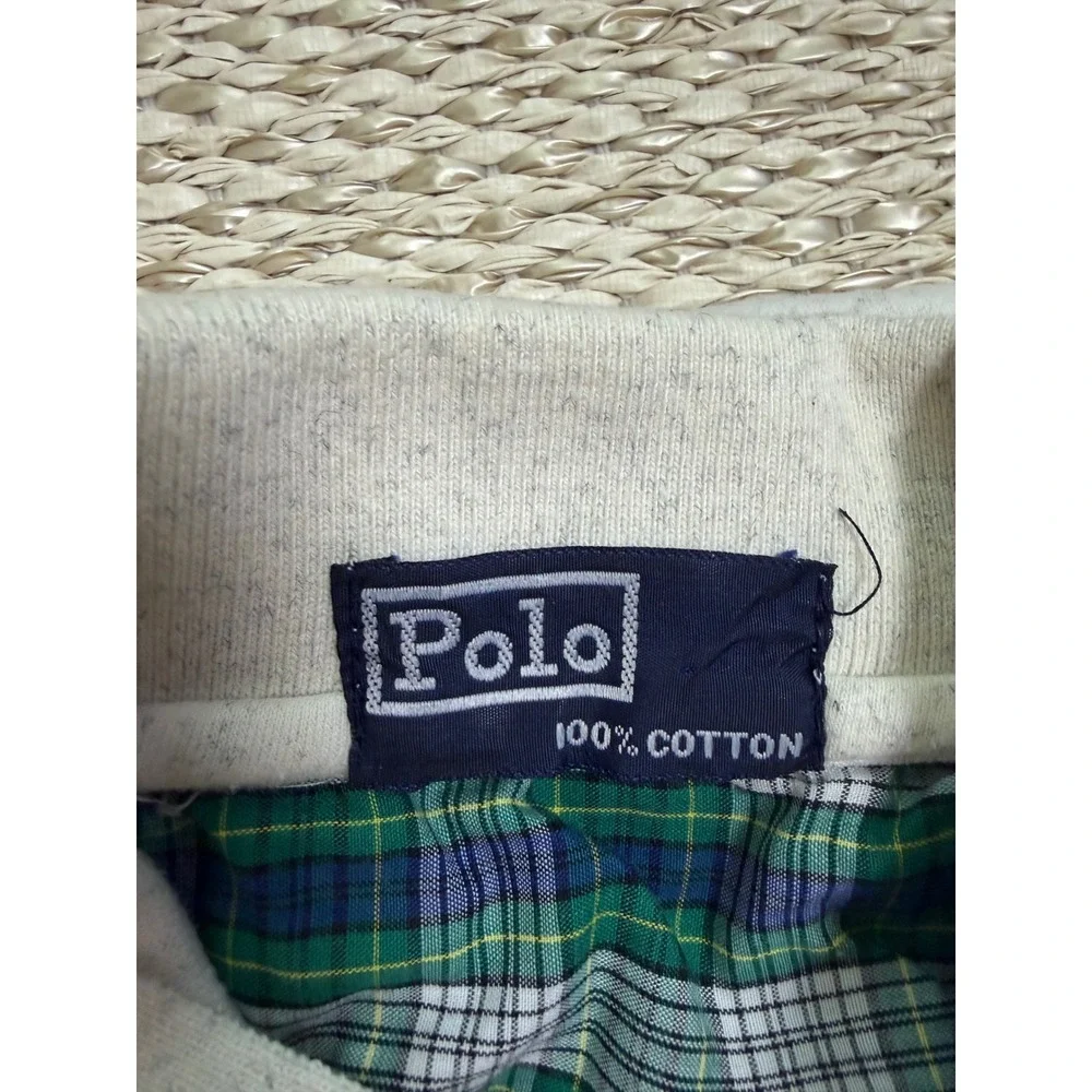 Polo Ralph Lauren Mens vintage‎ Heather Speckled Cotton Pocket Polo Shirt LG